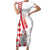 Monaco Deo Juvante Family Matching Short Sleeve Bodycon Dress and Hawaiian Shirt Lozenge Flag Style