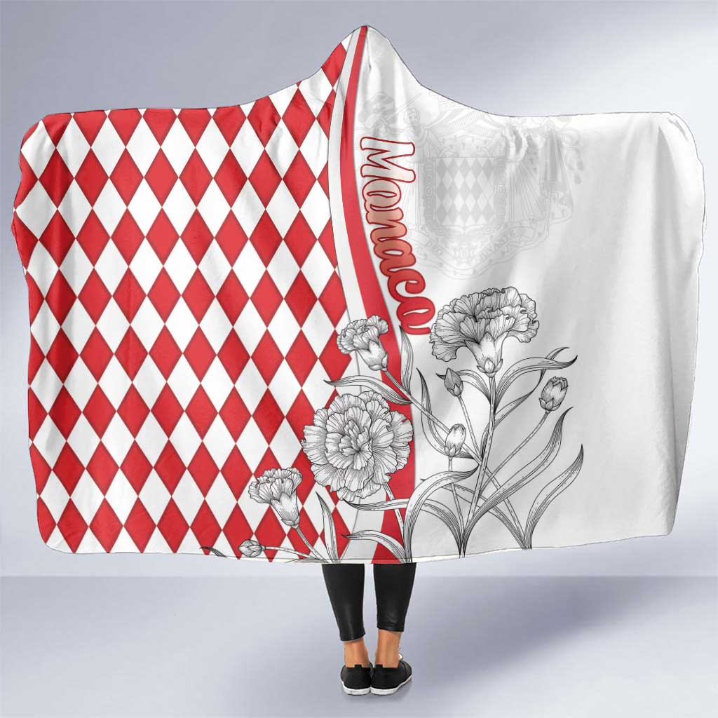 Monaco Deo Juvante Hooded Blanket Lozenge Flag Style