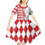 Monaco Deo Juvante Kid Short Sleeve Dress Lozenge Flag Style