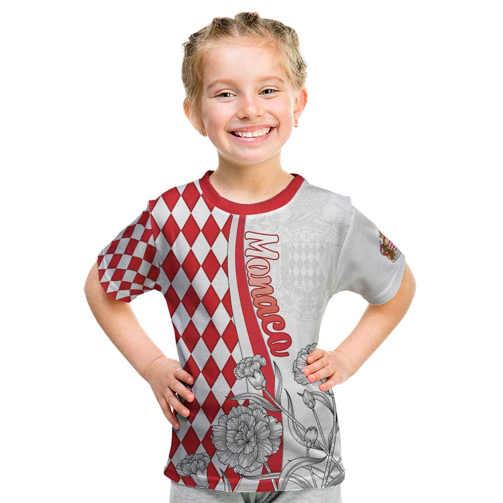 Monaco Deo Juvante Kid T Shirt Lozenge Flag Style