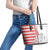 Monaco Deo Juvante Leather Tote Bag Lozenge Flag Style