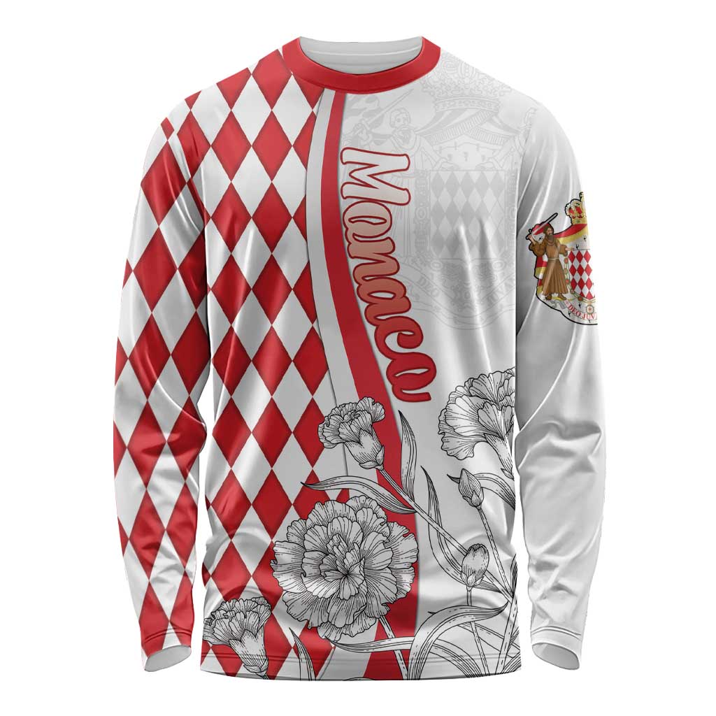 Monaco Deo Juvante Long Sleeve Shirt Lozenge Flag Style