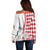 Monaco Deo Juvante Off Shoulder Sweater Lozenge Flag Style