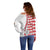 Monaco Deo Juvante Off Shoulder Sweater Lozenge Flag Style