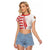 Monaco Deo Juvante Raglan Cropped T Shirt Lozenge Flag Style