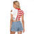 Monaco Deo Juvante Raglan Cropped T Shirt Lozenge Flag Style