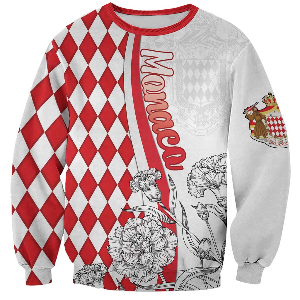 Monaco Deo Juvante Sweatshirt Lozenge Flag Style