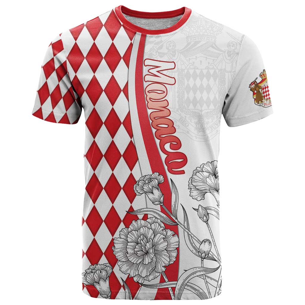 Monaco Deo Juvante T Shirt Lozenge Flag Style