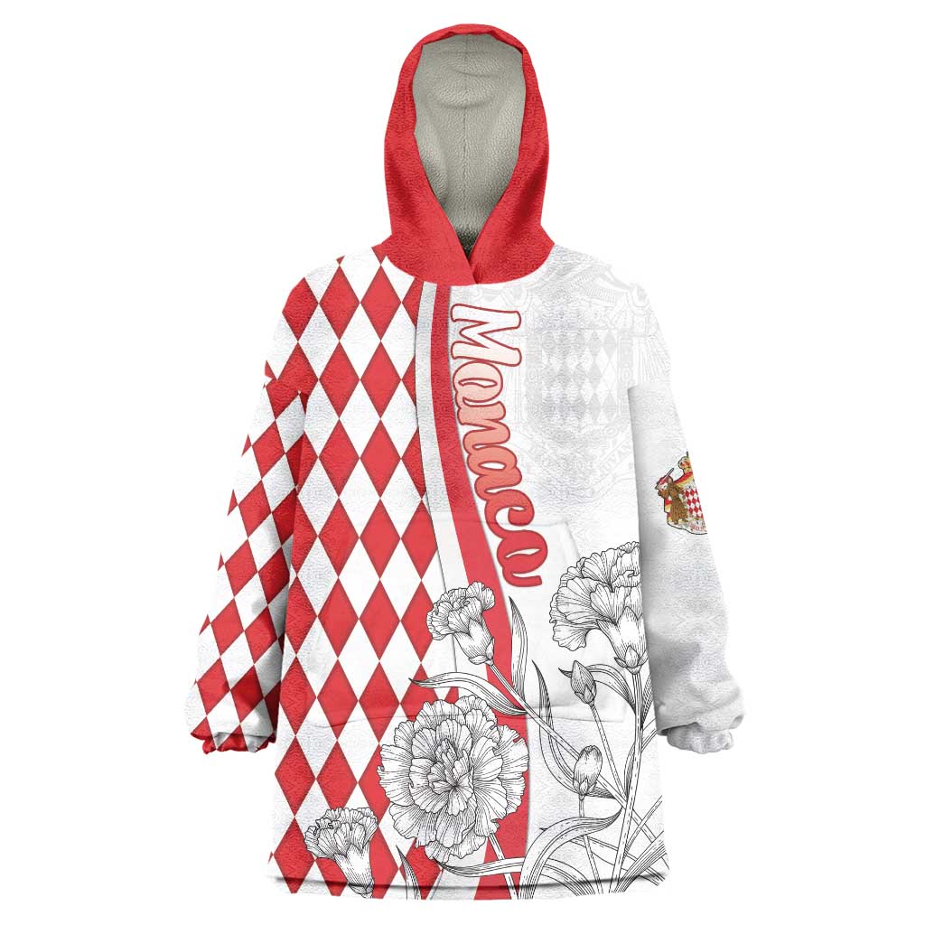 Monaco Deo Juvante Wearable Blanket Hoodie Lozenge Flag Style