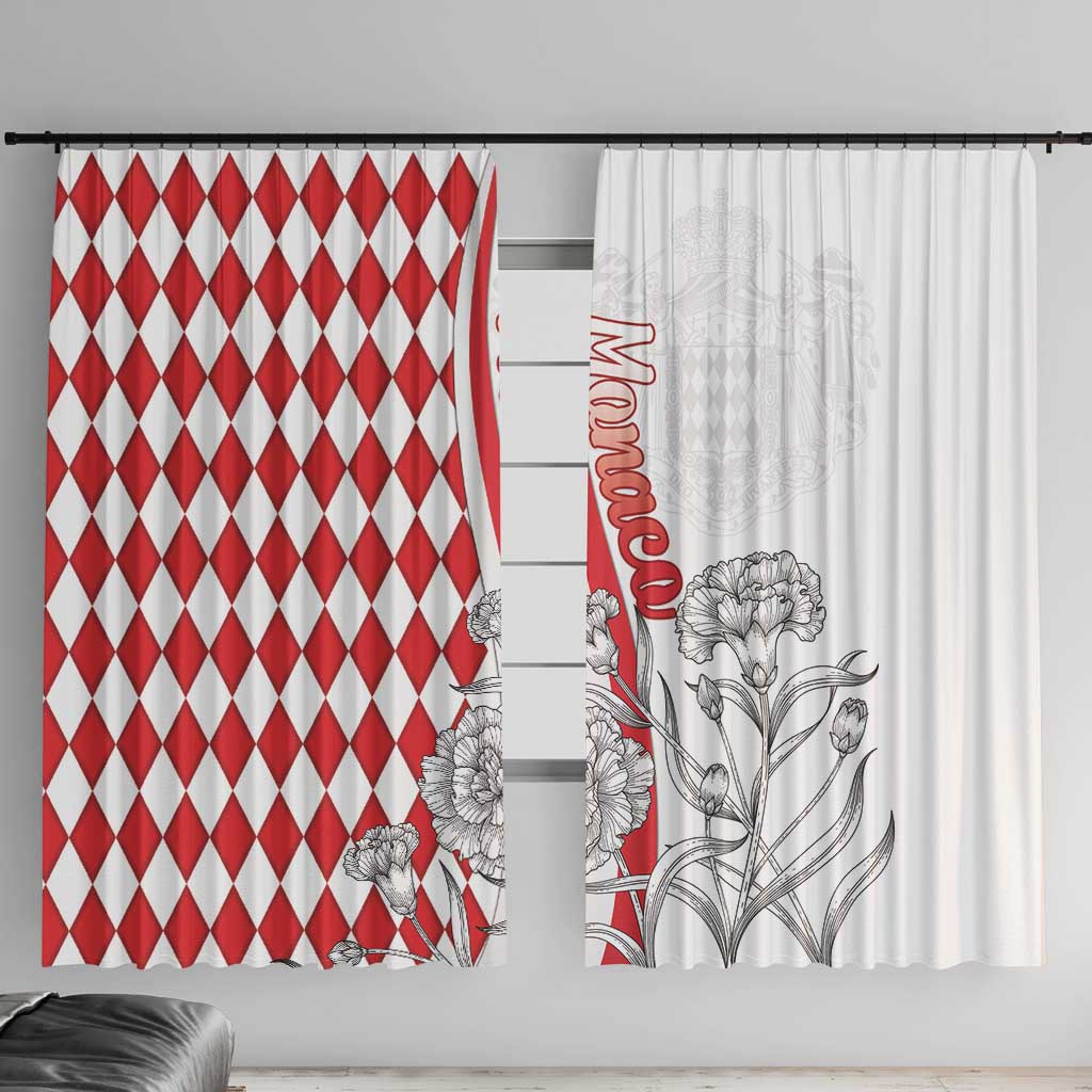 Monaco Deo Juvante Window Curtain Lozenge Flag Style