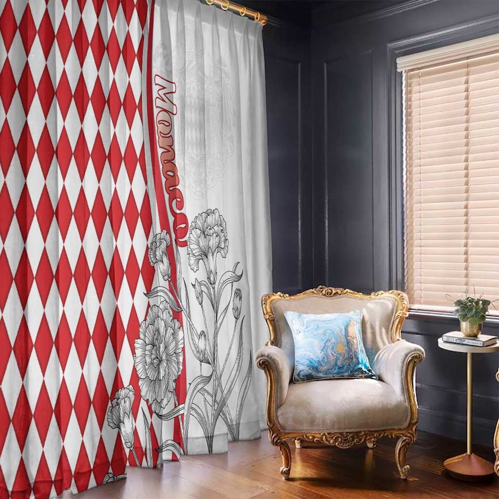 Monaco Deo Juvante Window Curtain Lozenge Flag Style