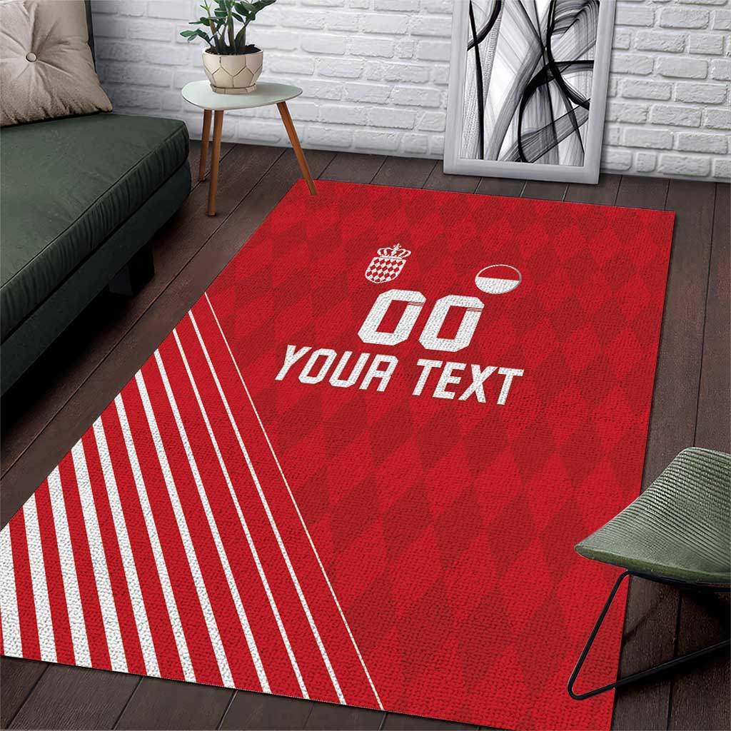 Custom Monaco Football Area Rug Go Champion 2025