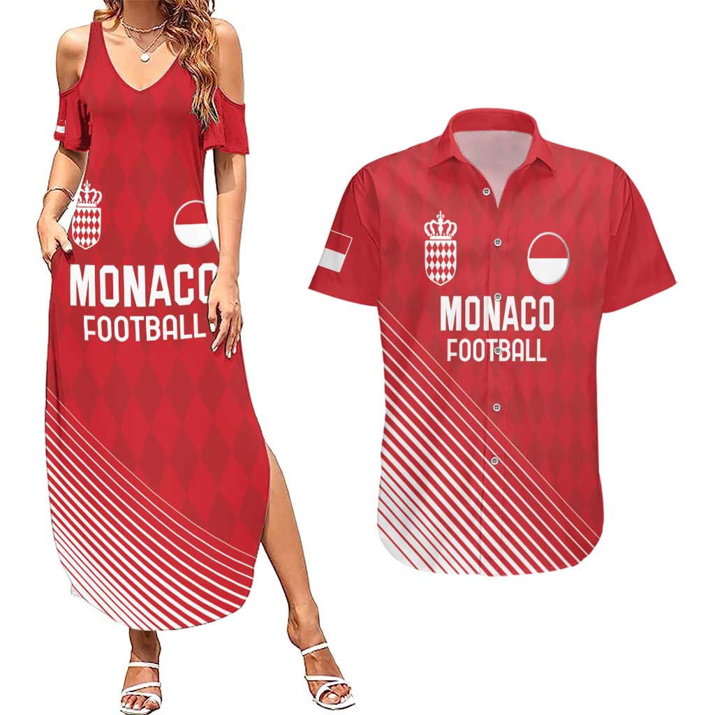 Custom Monaco Football Couples Matching Summer Maxi Dress and Hawaiian Shirt Go Champion 2025