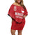 Custom Monaco Football Family Matching Off Shoulder Short Dress and Hawaiian Shirt Go Champion 2025