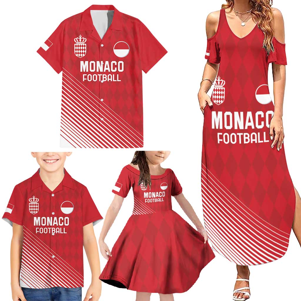 Custom Monaco Football Family Matching Summer Maxi Dress and Hawaiian Shirt Go Champion 2025