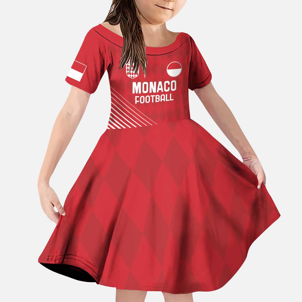 Custom Monaco Football Kid Short Sleeve Dress Go Champion 2025