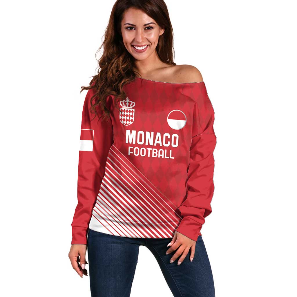 Custom Monaco Football Off Shoulder Sweater Go Champion 2025