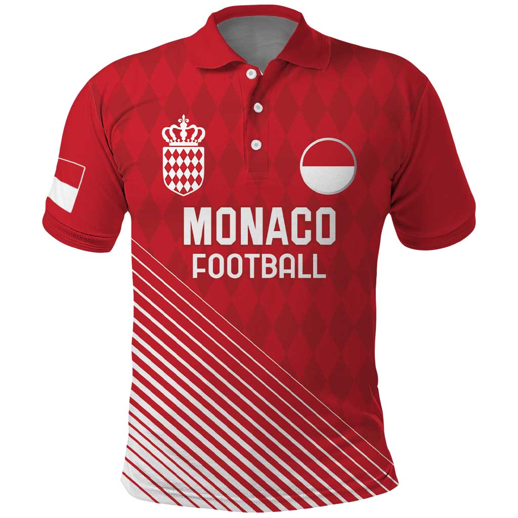 Custom Monaco Football Polo Shirt Go Champion 2025