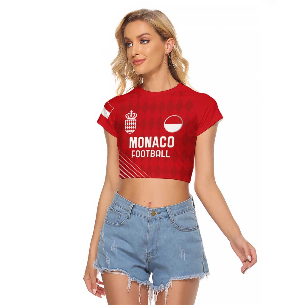 Custom Monaco Football Raglan Cropped T Shirt Go Champion 2025