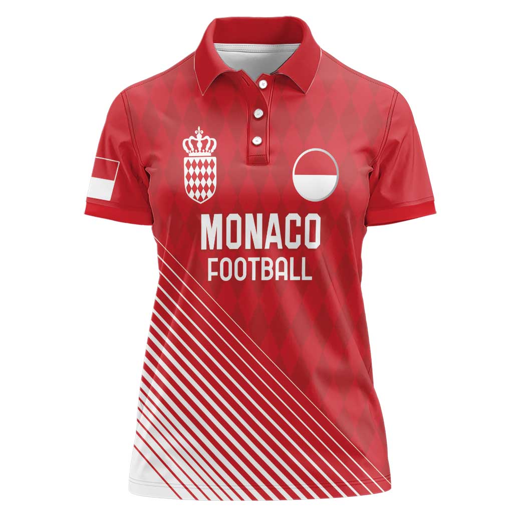 Custom Monaco Football Women Polo Shirt Go Champion 2025