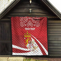 Personalized Norway Constitution Day Quilt Norwegian Lion Pyramidal Saxifrage
