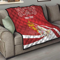 Personalized Norway Constitution Day Quilt Norwegian Lion Pyramidal Saxifrage