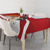 Personalized Norway Constitution Day Tablecloth Norwegian Lion Pyramidal Saxifrage
