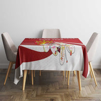 Personalized Norway Constitution Day Tablecloth Norwegian Lion Pyramidal Saxifrage