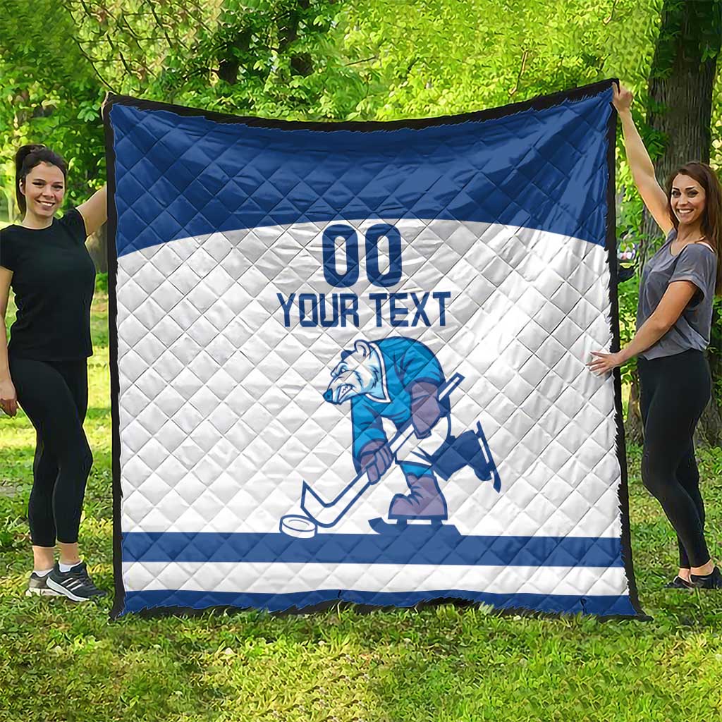 Custom Norway Hockey Quilt Norge Polar Bears