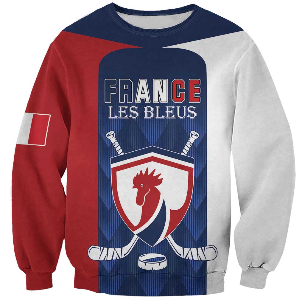 Custom France Hockey Sweatshirt Les Bleus Go Champions