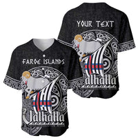 Personalized Viking Faroe Islands Baseball Jersey Valhalla Viking Pattern
