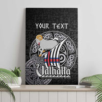 Personalized Viking Faroe Islands Canvas Wall Art Valhalla Viking Pattern