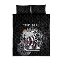 Personalized Viking Faroe Islands Quilt Bed Set Valhalla Viking Pattern