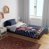 French American Heritage Month Bedding Set Gallic Rooster And Bald Eagle