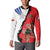 Chile Lapageria Rosea Button Sweatshirt With Flag Color - Wonder Print Shop