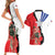 Chile Lapageria Rosea Couples Matching Short Sleeve Bodycon Dress and Hawaiian Shirt With Flag Color - Wonder Print Shop