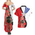 Chile Lapageria Rosea Couples Matching Summer Maxi Dress and Hawaiian Shirt With Flag Color - Wonder Print Shop