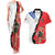 Chile Lapageria Rosea Couples Matching Tank Maxi Dress and Hawaiian Shirt With Flag Color - Wonder Print Shop