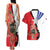 Chile Lapageria Rosea Couples Matching Tank Maxi Dress and Hawaiian Shirt With Flag Color - Wonder Print Shop