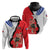 Chile Lapageria Rosea Hoodie With Flag Color - Wonder Print Shop