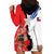 Chile Lapageria Rosea Hoodie Dress With Flag Color - Wonder Print Shop