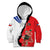 Chile Lapageria Rosea Kid Hoodie With Flag Color - Wonder Print Shop