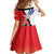 Chile Lapageria Rosea Kid Short Sleeve Dress With Flag Color - Wonder Print Shop