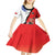 Chile Lapageria Rosea Kid Short Sleeve Dress With Flag Color - Wonder Print Shop