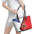 Chile Lapageria Rosea Leather Tote Bag With Flag Color - Wonder Print Shop