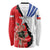 Chile Lapageria Rosea Long Sleeve Shirt With Flag Color - Wonder Print Shop