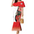 Chile Lapageria Rosea Mermaid Dress With Flag Color - Wonder Print Shop