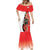 Chile Lapageria Rosea Mermaid Dress With Flag Color - Wonder Print Shop