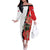 Chile Lapageria Rosea Off The Shoulder Long Sleeve Dress With Flag Color - Wonder Print Shop