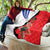 Chile Lapageria Rosea Quilt With Flag Color